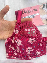 Charger l'image dans la galerie, Soutien Gorge Emboitant BESTFORM Bordeaux a fleurs