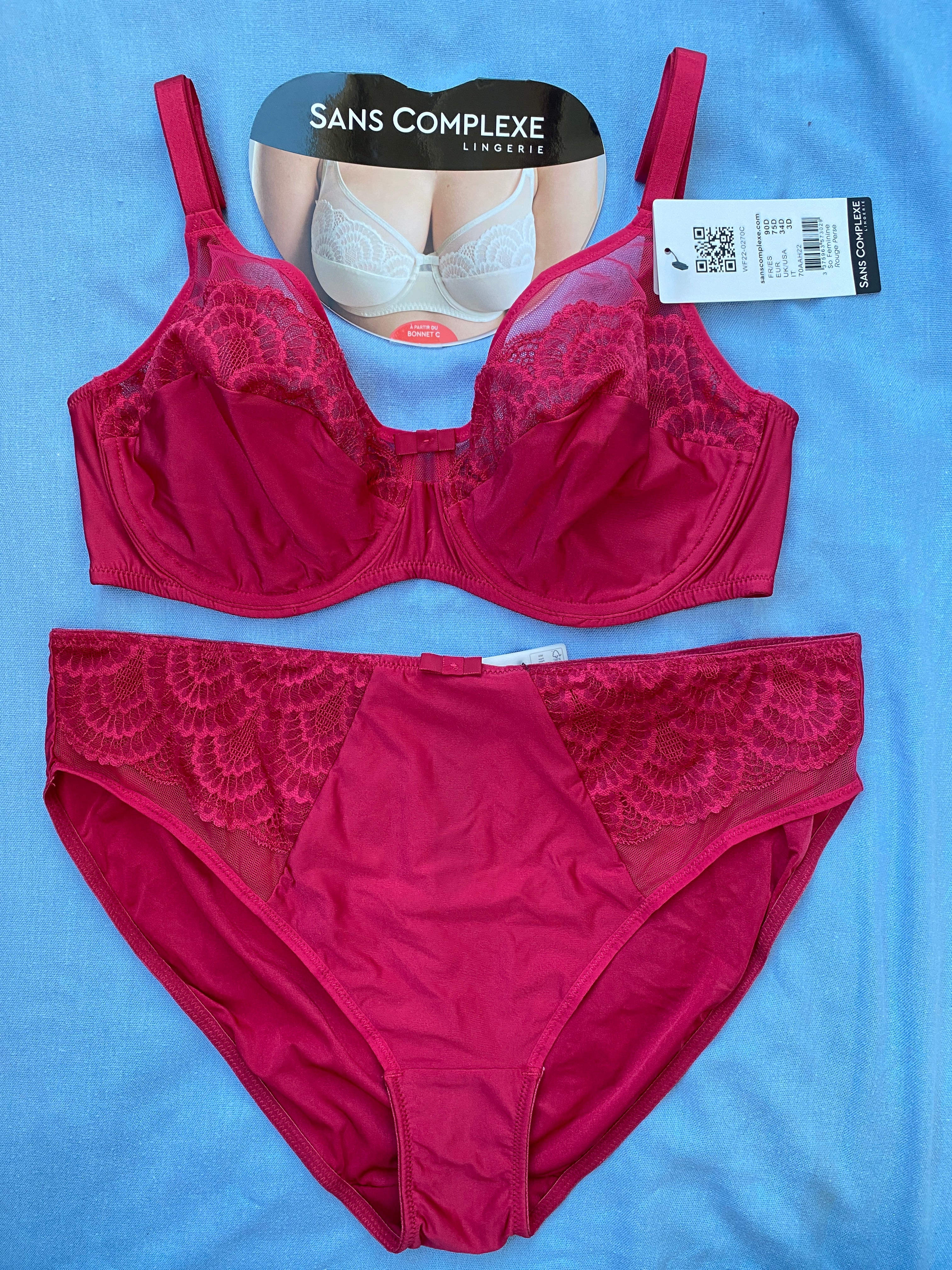Soutien-gorge Plongeant En Dentelle Uncommon Sense - Taille 34C, Rose Malibu - Neuf Avec étiquettes