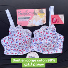Charger l'image dans la galerie, Soutien Gorge Emboitant BESTFORM COTON a fleurs