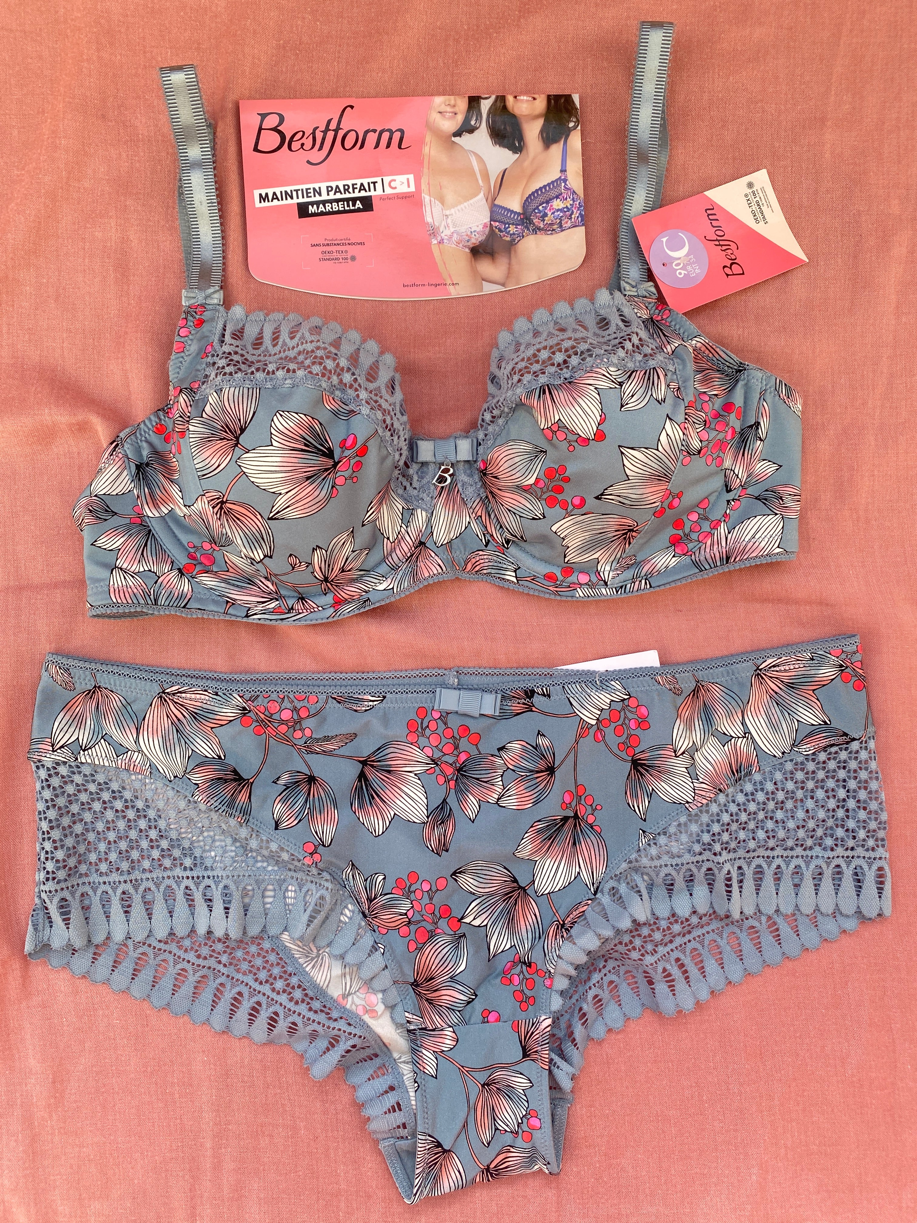 Soutien-gorge BESTFORM OSAKA Cassis 95C - Avec Armature Minimisante - Neuf Avec étiquettes