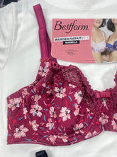 Charger l'image dans la galerie, Soutien Gorge Emboitant BESTFORM Bordeaux a fleurs