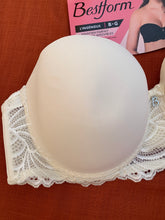 Charger l&#39;image dans la galerie, Soutien Gorge Avec / Sans Bretelles BESTFORM Blanc Casse Eponge moyenne
