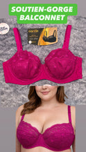 Charger l'image dans la galerie, Soutien Gorge Balconnet CORELE Dentelle Rose Fushia
