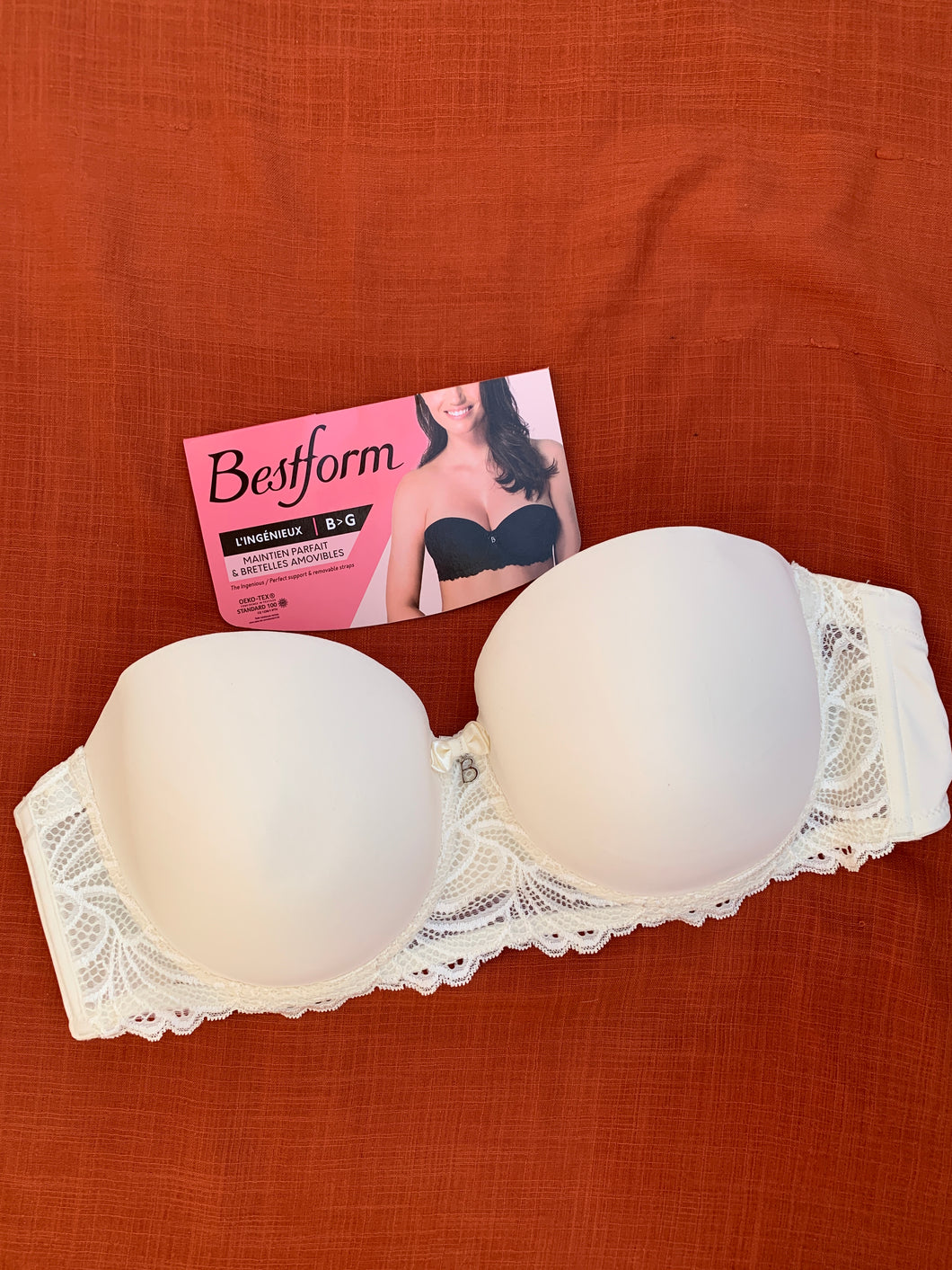 Soutien Gorge Avec / Sans Bretelles BESTFORM Blanc Casse Eponge moyenne