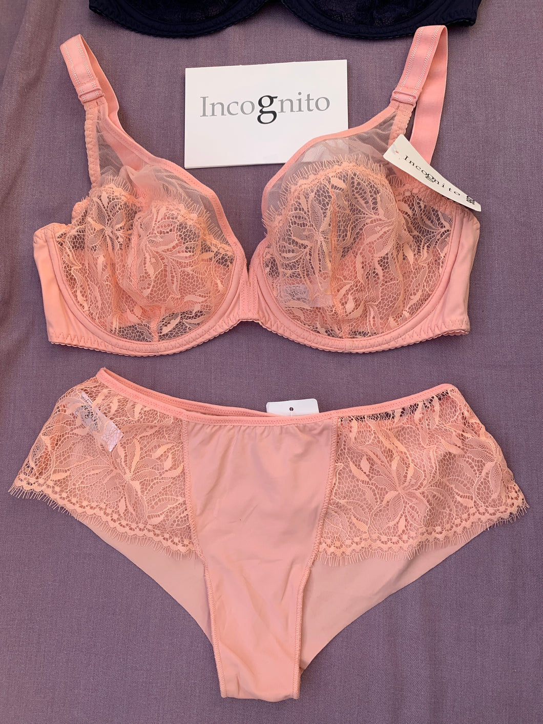 Ensemble Dentelle Tulle INCOGNITO Rose Clair
