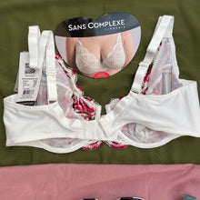 Charger l&#39;image dans la galerie, Soutien Gorge Dentelle SANS COMPLEXE Blanc a motifs
