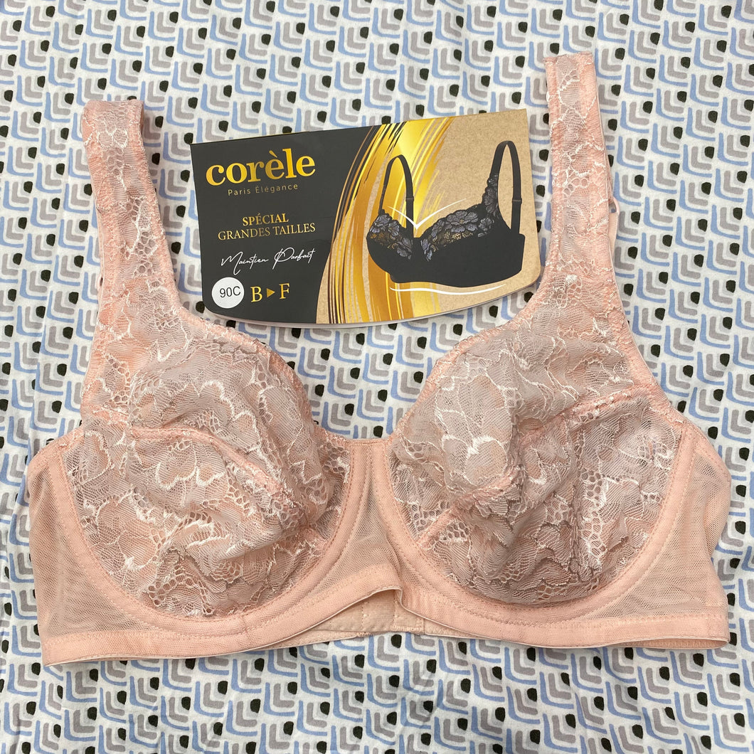 Soutien Gorge Dentelle CORELE Rose Poudre