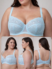 Charger l'image dans la galerie, Soutien Gorge Balconnet CORELE Dentelle Bleu Vert
