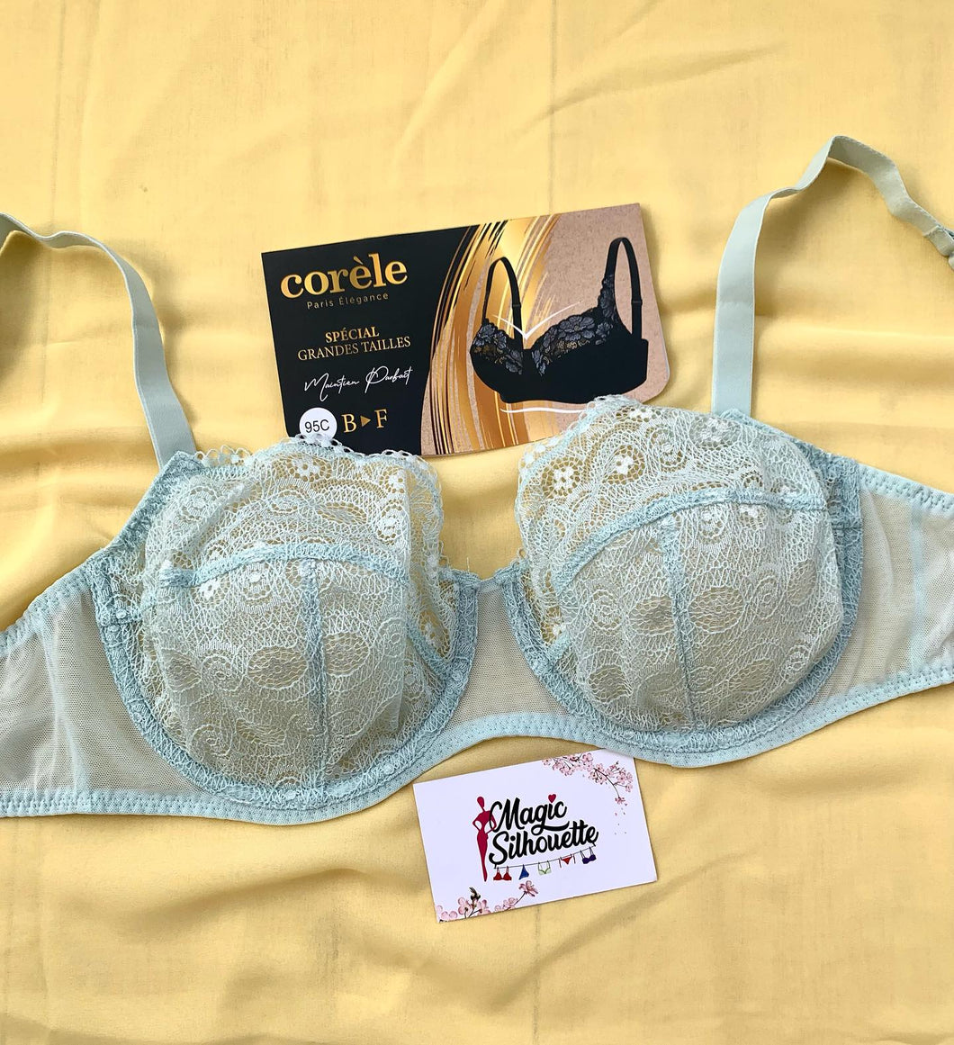 Soutien Gorge Balconnet CORELE Dentelle Bleu Ciel