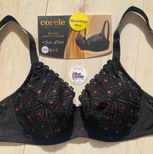 Charger l&#39;image dans la galerie, Soutien Gorge Emboitant CORELE Dentelle Noir à Pois
