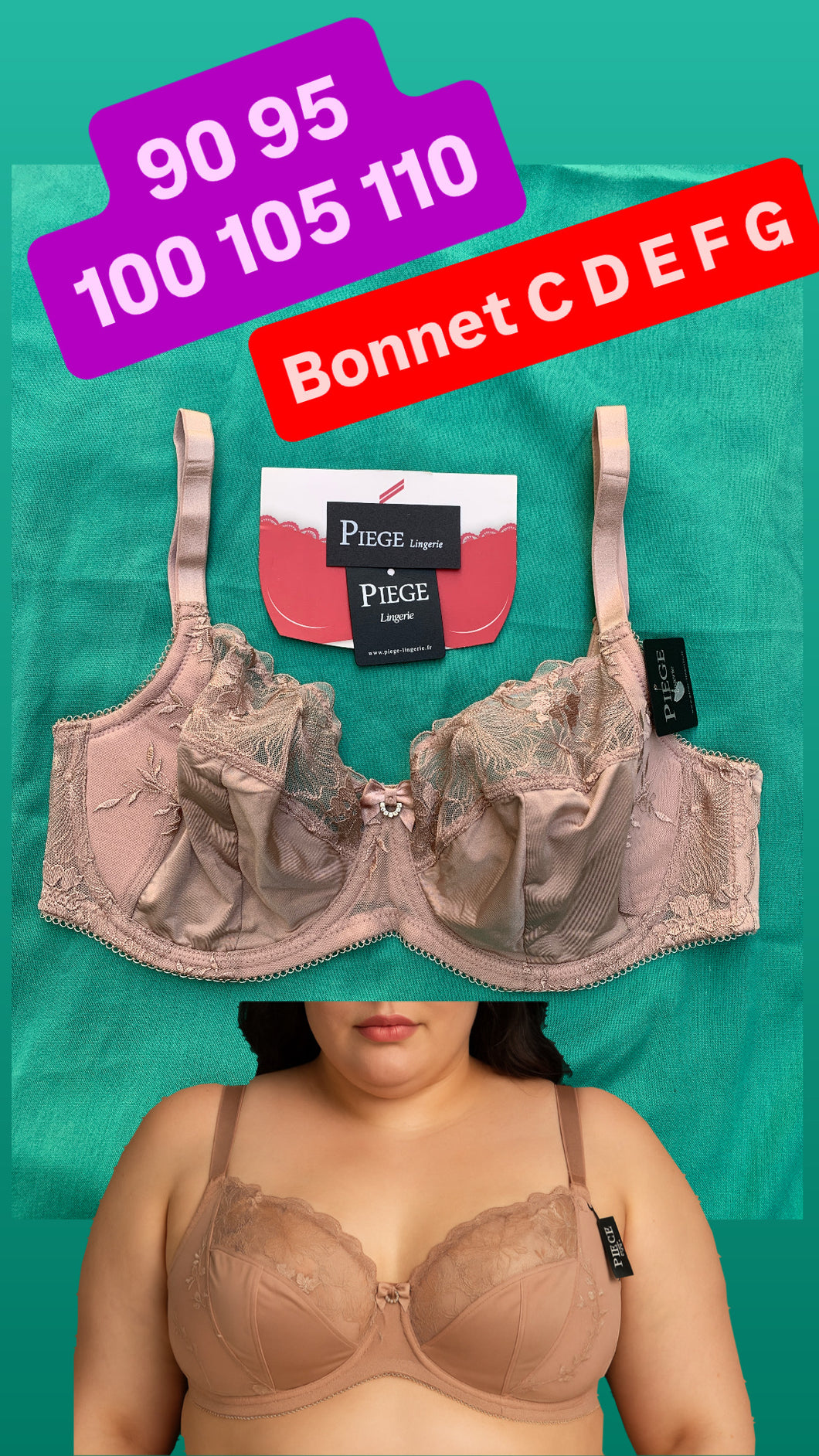 Soutien Gorge Couvrant PIEGE Taupe
