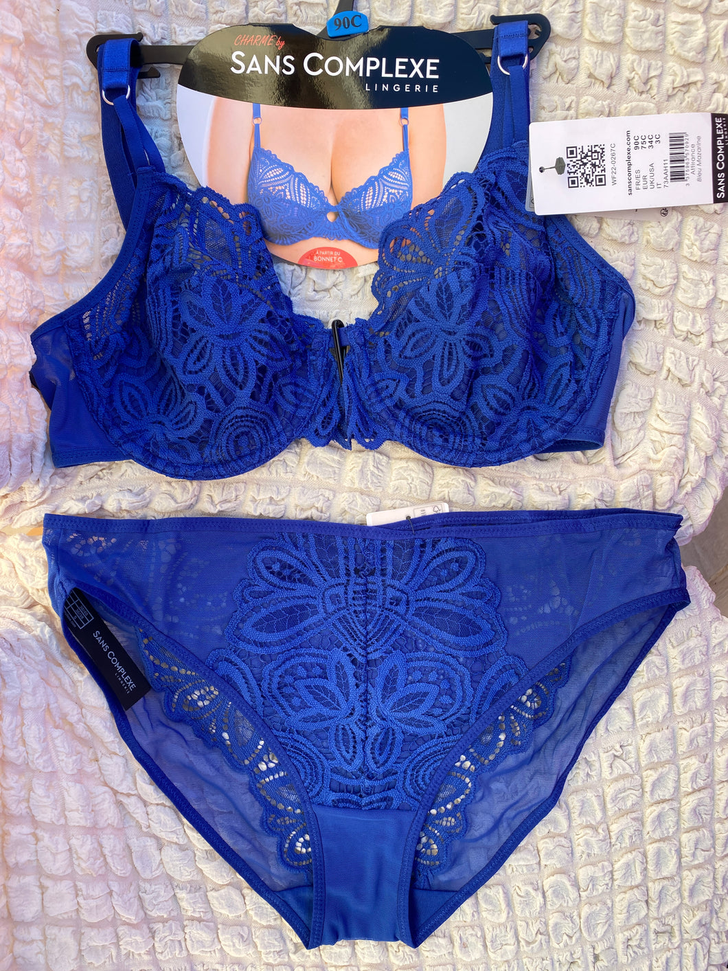 Ensemble Dentelle SANS COMPLEXE Bleu Electrique