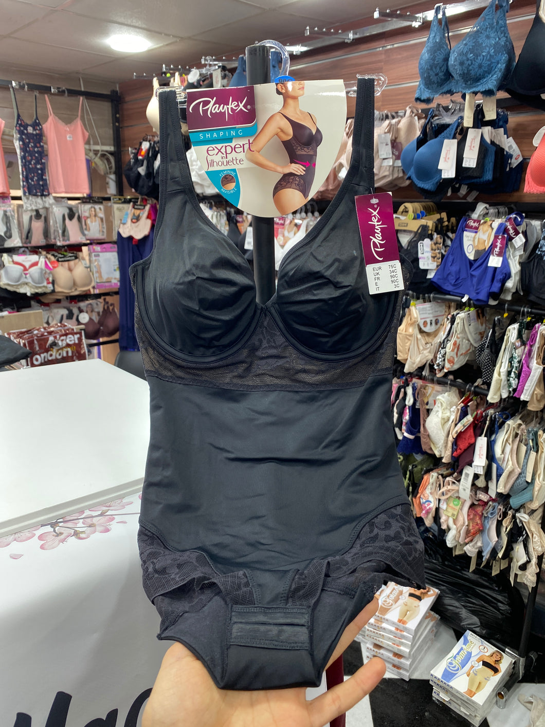 Body Gaine invisible PLAYTEX noir Sans Eponge