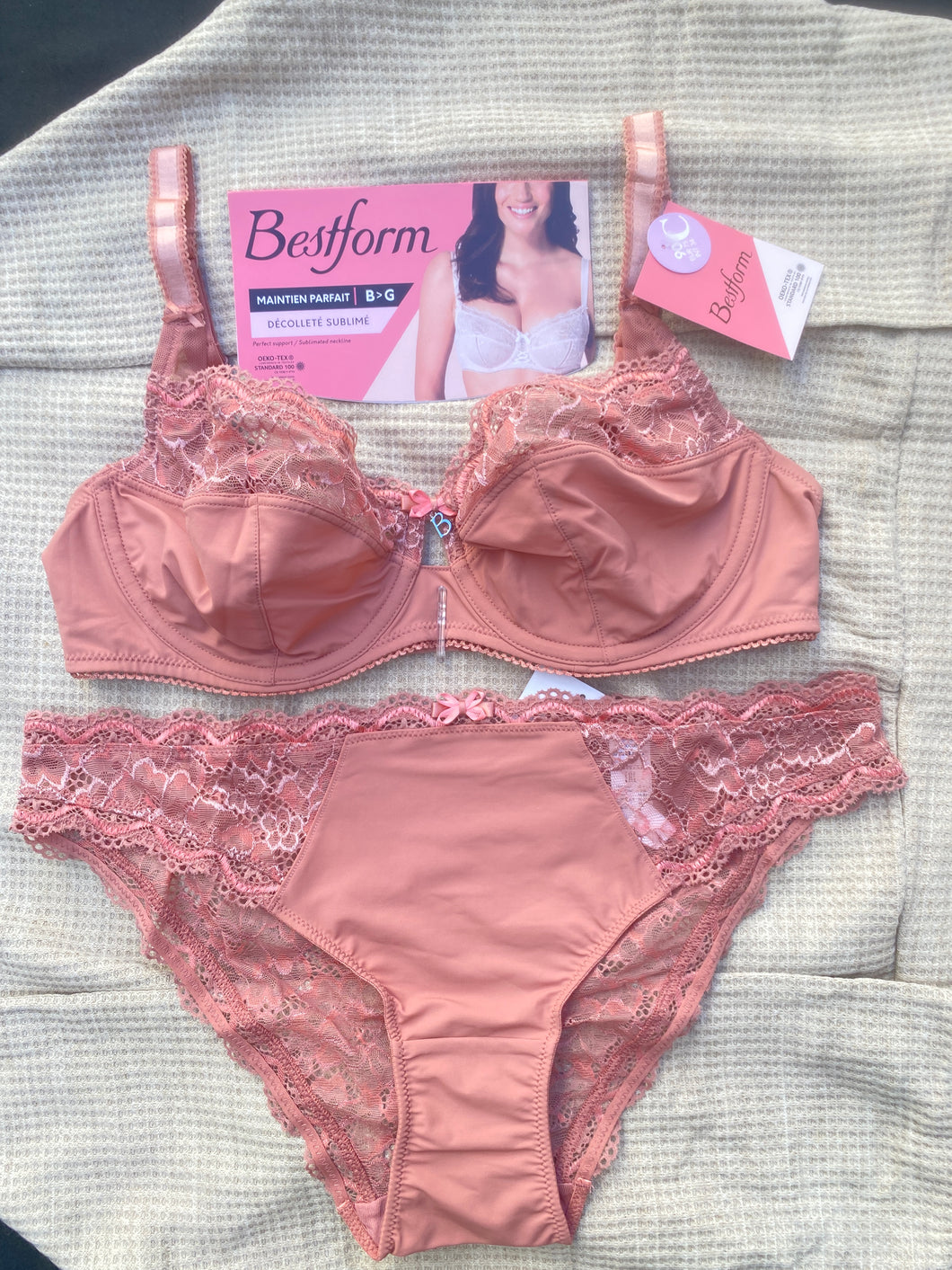 Ensemble Sans Eponge BESTFORM Bois de rose