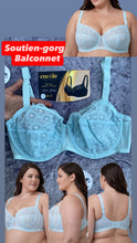 Charger l'image dans la galerie, Soutien Gorge Balconnet CORELE Dentelle Bleu Vert
