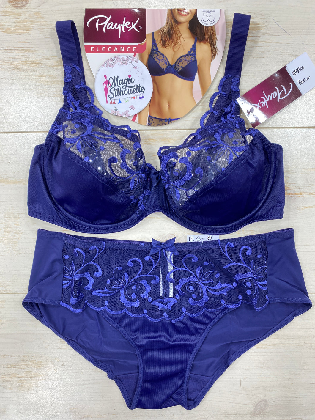 Ensemble Emboitant PLAYTEX Brodé Bleu