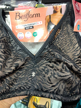 Charger l'image dans la galerie, Soutien-gorge Sans armature BESTFORM Noir reflets beige
