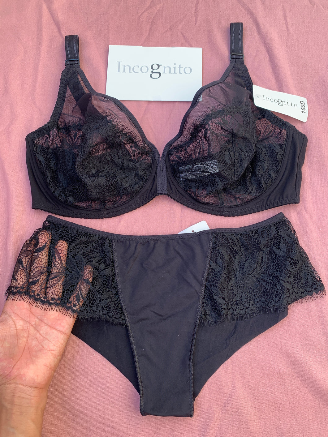 Ensemble Dentelle Tulle INCOGNITO Noir