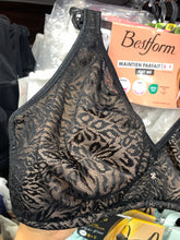 Charger l'image dans la galerie, Soutien-gorge Sans armature BESTFORM Noir reflets beige
