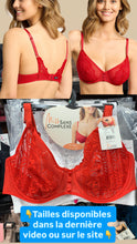 Charger l'image dans la galerie, Soutien Gorge SANS COMPLEXE Dentelle Rouge
