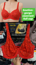 Charger l'image dans la galerie, Soutien Gorge Couvrant CORELE Dentelle Rouge
