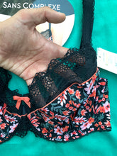 Charger l&#39;image dans la galerie, Soutien Gorge SANS COMPLEXE Noir Imprimé
