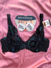 Charger l&#39;image dans la galerie, Soutien Gorge Dentelle SANS COMPLEXE Noir reflet Bleu
