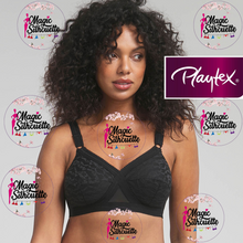 Charger l'image dans la galerie, Soutien-gorge sans armatures Playtex Cœur croisé Blanc Noir Beige
