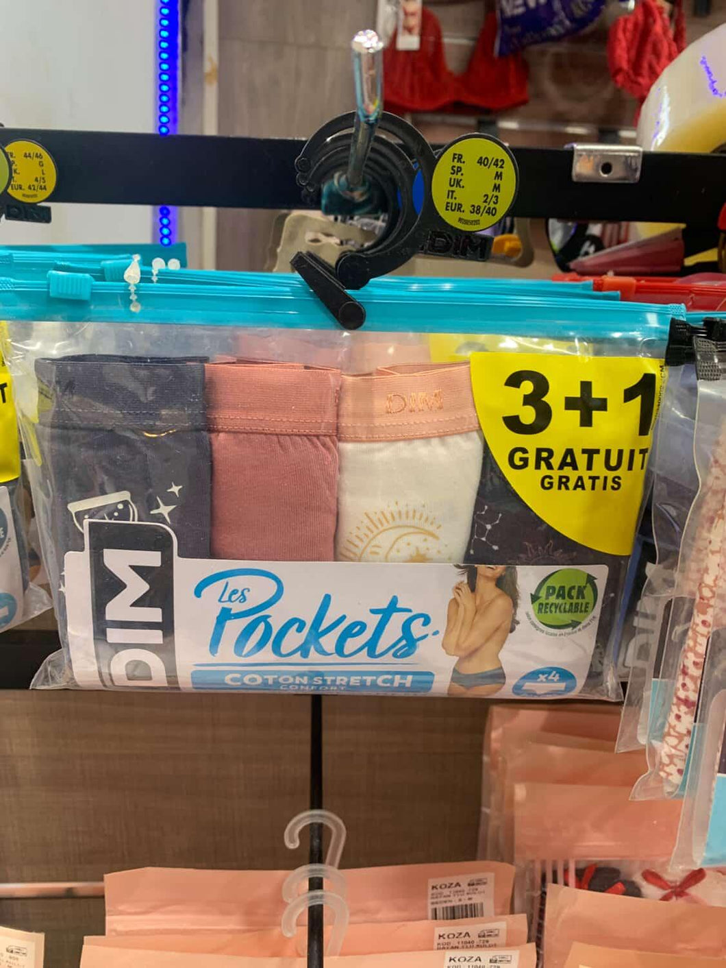 Pack 4 Culottes DIM Coton