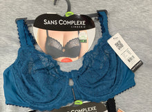 Charger l&#39;image dans la galerie, Soutien Gorge SANS COMPLEXE Dentelle Bleu Vert
