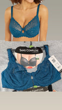 Charger l&#39;image dans la galerie, Soutien Gorge SANS COMPLEXE Dentelle Bleu Vert
