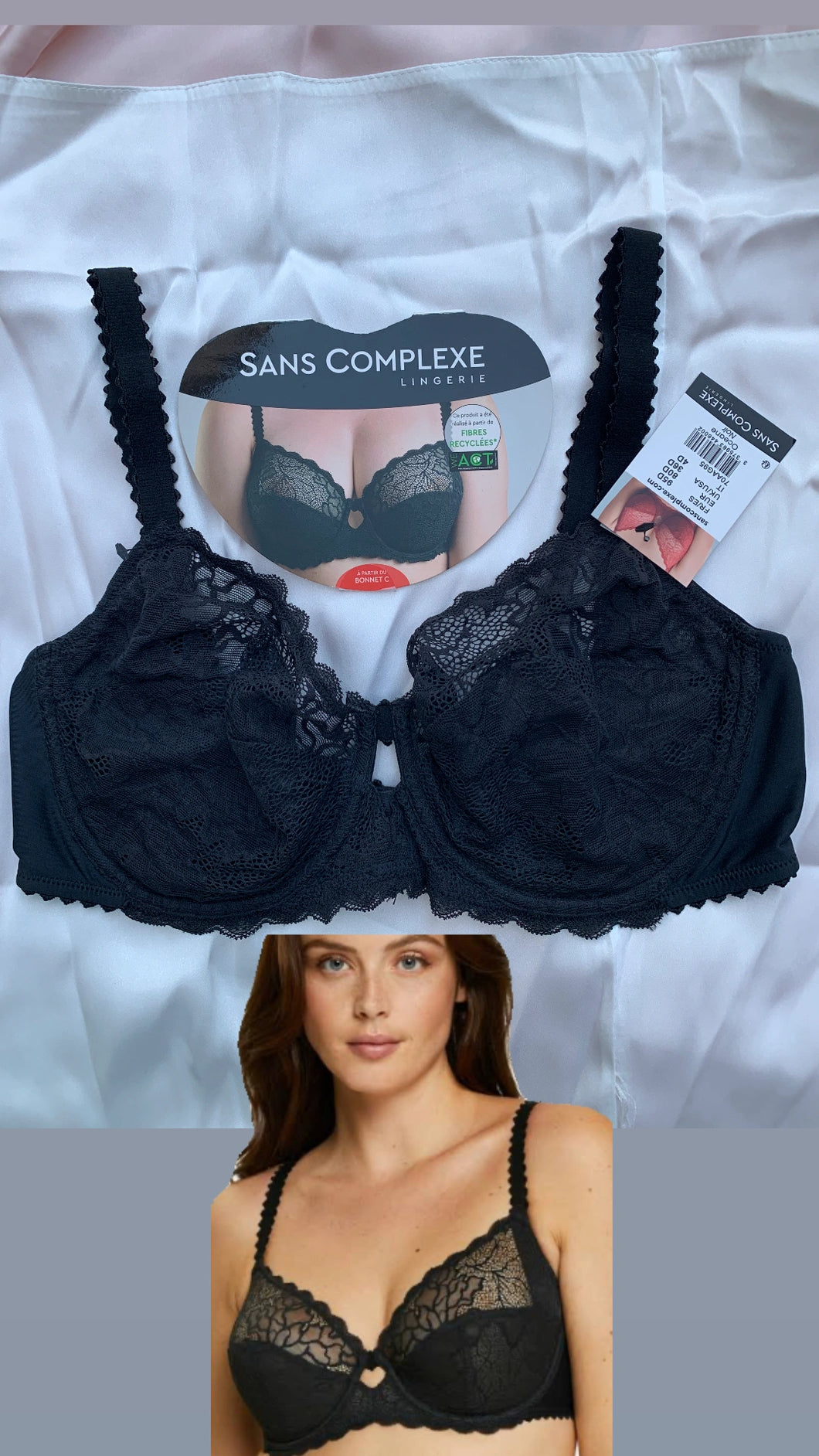 Soutien Gorge Dentelle SANS COMPLEXE Noir