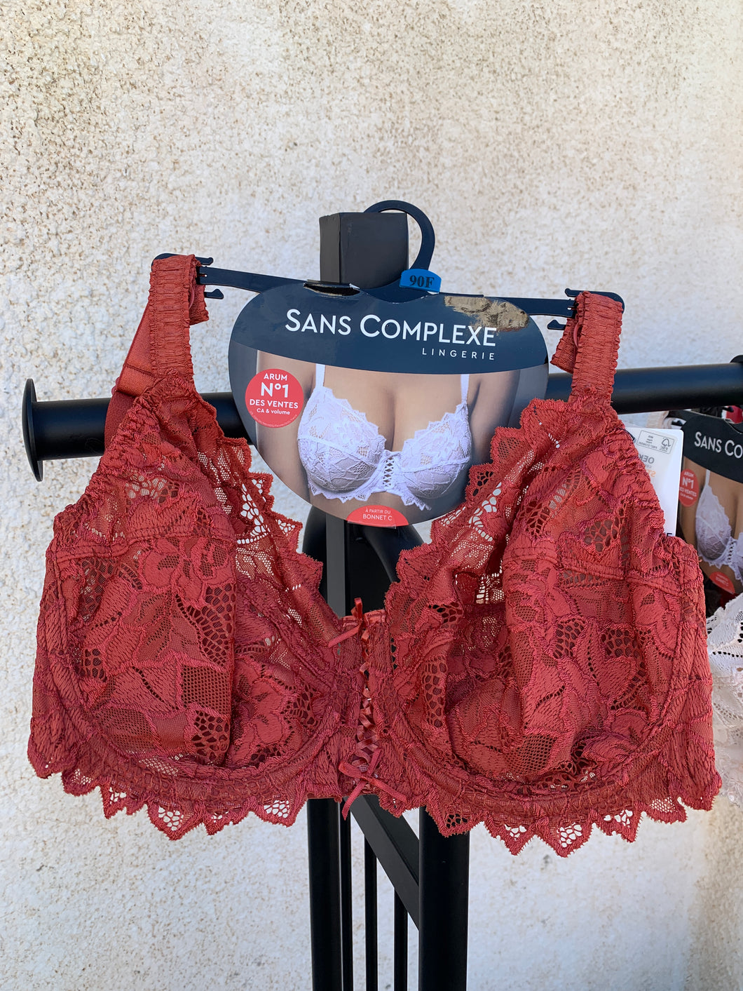 Soutien Gorge Emboitant SANS COMPLEXE Dentelle Brique