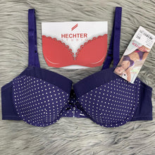 Charger l&#39;image dans la galerie, Soutien Gorge Mousse Fine DANIEL HECHTER Bleu Petit Pois
