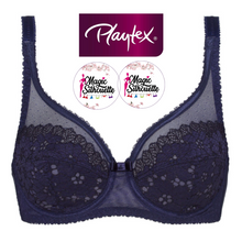 Charger l&#39;image dans la galerie, Soutien Gorge Emboitant PLAYTEX Coeur Croisé Bleu Armatures
